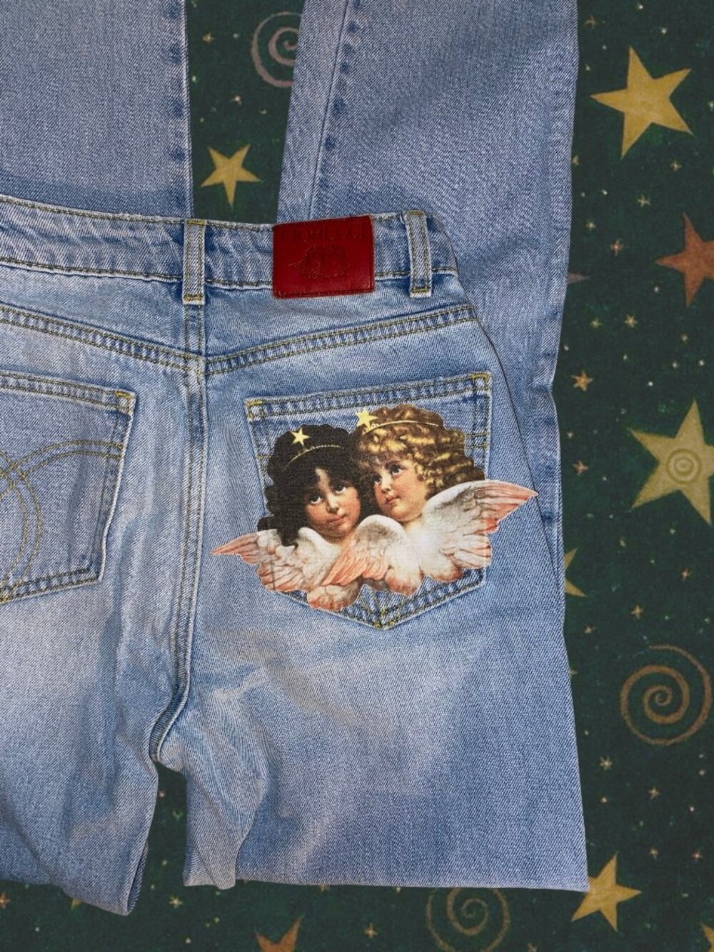 Genuine Fiorucci Angel Patch Jeans
